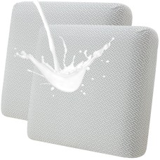 Fuloon seat sofa cushion cover T-shaped polar fleece waterproof coating | 2PCS | Light Gray