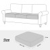 Fuloon seat sofa cushion cover T-shaped polar fleece waterproof coating | 1PCS | Light Gray