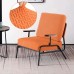 Fuloon seat sofa cushion cover T-shaped polar fleece waterproof coating | 3PCS | Orange 