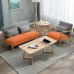 Fuloon seat sofa cushion cover T-shaped polar fleece waterproof coating | 3PCS | Orange 
