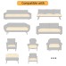 Fuloon Seat Covers Stretch Sofa Seat Cover Furniture Protector Couch Cushion Covers | 3 PCS | Beige