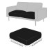 Fuloon Seat Covers Stretch Sofa Seat Cover Furniture Protector Couch Cushion Covers | 2 PCS | Black