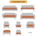 Fuloon Seat Covers Stretch Sofa Seat Cover Furniture Protector Couch Cushion Covers | 2 PCS | Light Brown