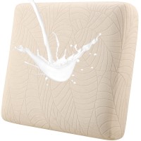 Fuloon sofa cushion cover Jacquard leaf waterproof coating | 1PCS | Beige