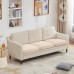 Fuloon sofa cushion cover Jacquard leaf waterproof coating | 3PCS | Beige