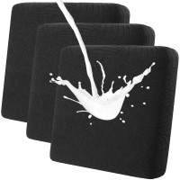Fuloon sofa cushion cover Jacquard leaf waterproof coating | 3PCS | Black