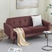 Fuloon sofa cushion cover Jacquard leaf waterproof coating | 2PCS | Coffee