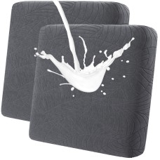 Fuloon sofa cushion cover Jacquard leaf waterproof coating | 2PCS | Gray