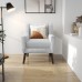 Fuloon sofa cushion cover Jacquard leaf waterproof coating | 1PCS | Light Gray
