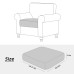 Fuloon sofa cushion cover Jacquard leaf waterproof coating | 1PCS | Light Gray