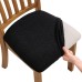 Fuloon jacquard leaves Chair Seat Cover | 6 PCS | Black