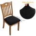 Fuloon jacquard leaves Chair Seat Cover | 6 PCS | Black