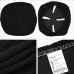 Fuloon jacquard leaves Chair Seat Cover | 6 PCS | Black