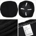 Fuloon jacquard leaves Chair Seat Cover | 4 PCS | Black