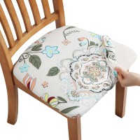 Fuloon Floral Printed Stretch Dining Chair Seat Cover | 4 PCS | European and American style