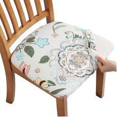 Fuloon Floral Printed Stretch Dining Chair Seat Cover | 4 PCS | European and American style