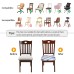 Fuloon Floral Printed Stretch Dining Chair Seat Cover | 4 PCS | Suddenly flowing clouds
