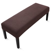 Fuloon  T type polar fleece Bench Chair Cover | Coffee