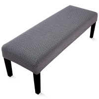 Fuloon  T type polar fleece Bench Chair Cover | Dark Gray