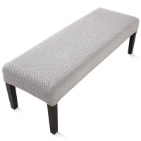 Fuloon  T type polar fleece Bench Chair Cover | Light Gray