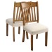 Fuloon Premium Jacquard Stretch Dining Chair Seat Cover | 6 PCS |  Beige