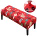 Fuloon Printed Bench Chair Cover Christmas