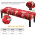 Fuloon Printed Bench Chair Cover Christmas