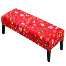 Fuloon Printed Bench Chair Cover Christmas Glove Style