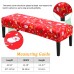 Fuloon Printed Bench Chair Cover Christmas Glove Style