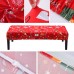 Fuloon Printed Bench Chair Cover Christmas Glove Style