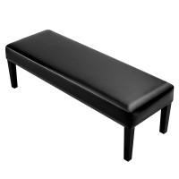 Fuloon PU leather Bench Chair Cover Black