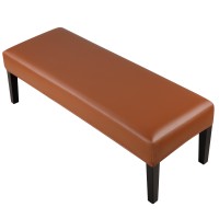 Fuloon PU leather Bench Chair Cover Light Brown