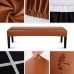Fuloon PU leather Bench Chair Cover Light Brown