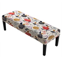 Fuloon Printed Bench Chair Cover Flower Vine