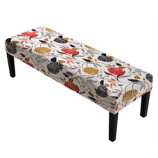 Fuloon Printed Bench Chair Cover Flower Vine