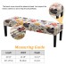 Fuloon Printed Bench Chair Cover Flower Vine