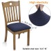Fuloon Knitted jacquard chair seat cover | 4PCS | Blue