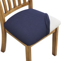 Fuloon Knitted jacquard chair seat cover | 6PCS | Blue