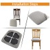 Fuloon Knitted jacquard chair seat cover | 6PCS | Grey
