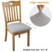 Fuloon Knitted jacquard chair seat cover | 6PCS | Grey