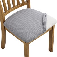 Fuloon Knitted jacquard chair seat cover | 6PCS | Grey