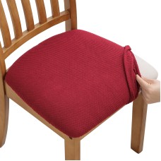 Fuloon Knitted jacquard chair seat cover | 6PCS | Red