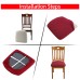 Fuloon Knitted jacquard chair seat cover | 6PCS | Red