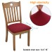 Fuloon Knitted jacquard chair seat cover | 6PCS | Red