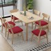 Fuloon Knitted jacquard chair seat cover | 6PCS | Red