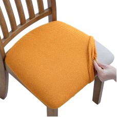 Fuloon Knitted jacquard chair seat cover | 4PCS | ginger yellow