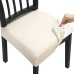 Fuloon Jacquard plaid Case back style Chair Seat Cover | 6 PCS | Beige