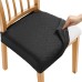 Fuloon Jacquard plaid Case back style Chair Seat Cover | 4 PCS | Black