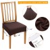 Fuloon Jacquard plaid Case back style Chair Seat Cover | 6 PCS | Coffee