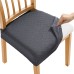 Fuloon Jacquard plaid Case back style Chair Seat Cover | 6 PCS | Dark Gray